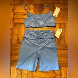 SAGE “NWT” Twisted Bra And Bike Shorts Active Set